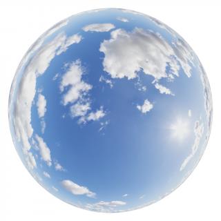 HDRi Skydome of Blue Clouded Sky 16K